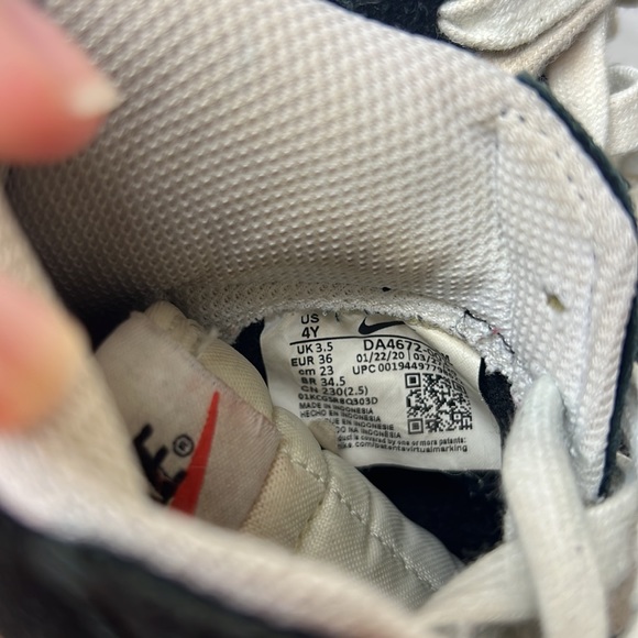 Nike Black Youth Blazer 77 Vintage Mid Suede High Top Sneakers - Picture 8 of 10